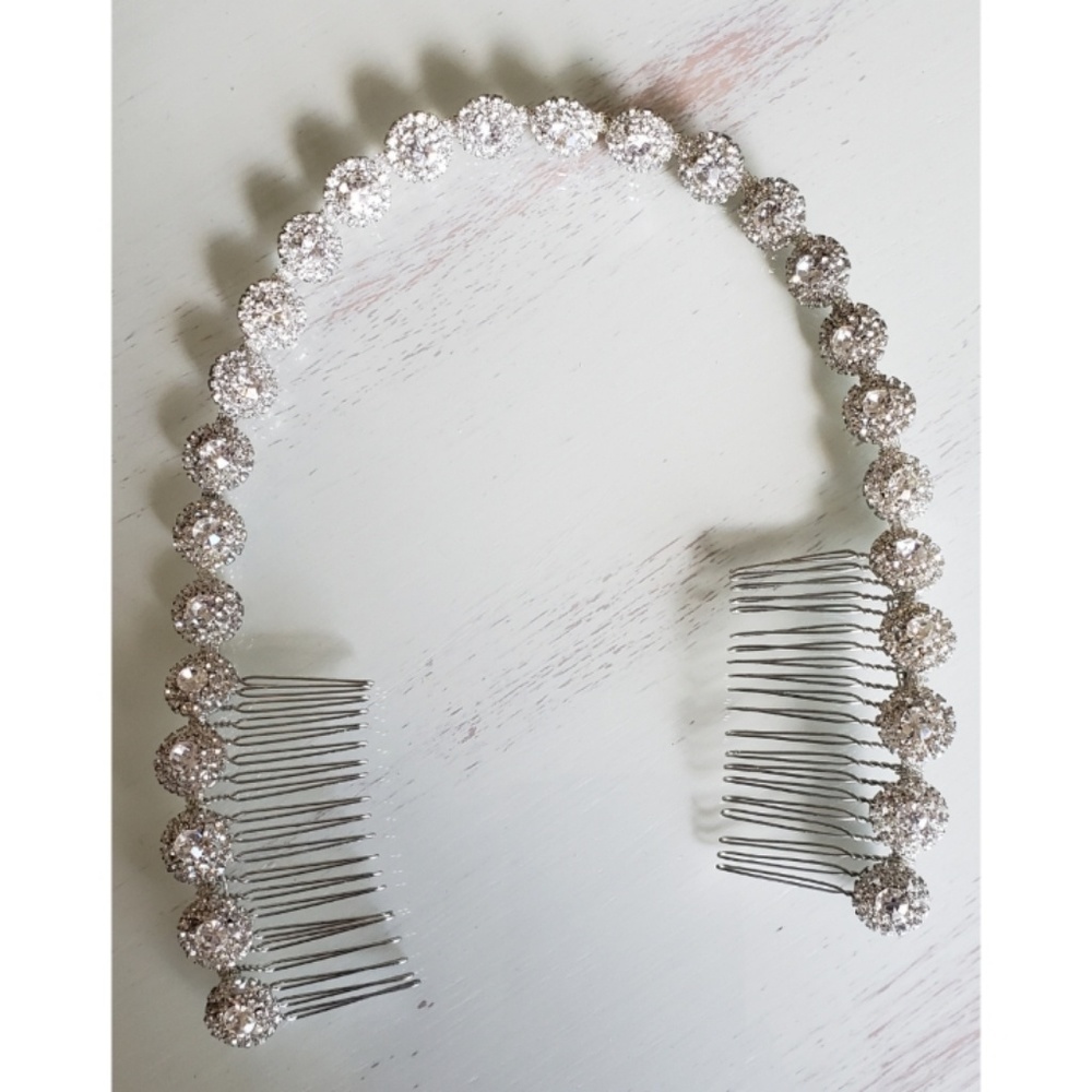 Silver and rhinestone headpiece